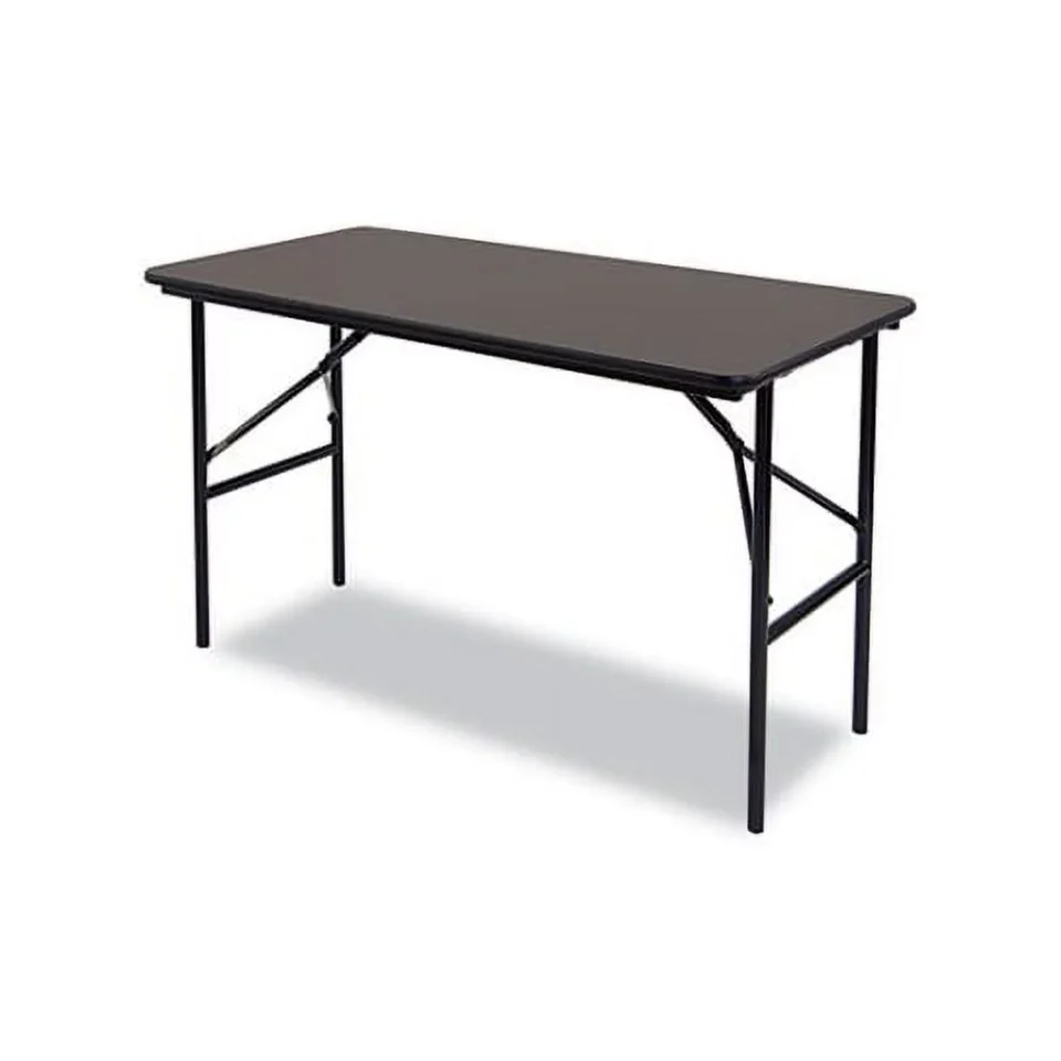 Office Multi-Purpose Economy Wood Laminate Folding Table Rectangular, 48w x 24d x 29h, Walnut