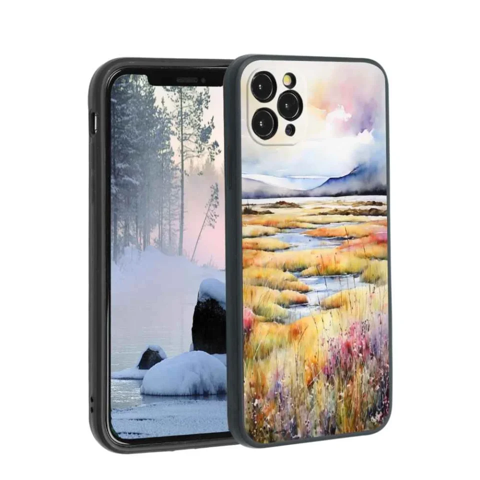 Safe Home tundra-meadow-landscape-551 phone case for iPhone 11 Pro Max for Women Men Gifts,Soft silicone Style Shockproof - tundra-meadow-landscape-551 Case for iPhone 11 Pro Max