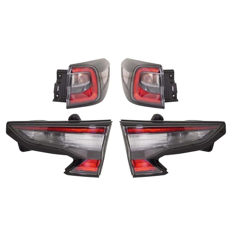Cooking Tail Light Set For 2020 Subaru Outback Left and Right Inner Outer Clear/Red LED