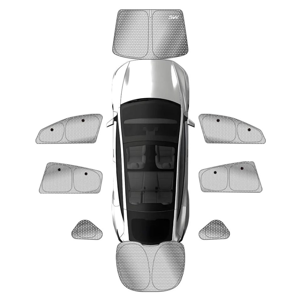 Matte Dining Car Window Shades for Model Y Juniper 2025-2026 8PCS Privacy Protection Sunshade Car Accessories