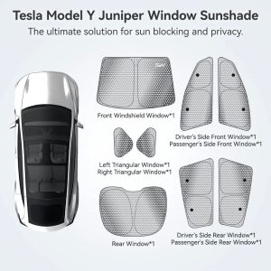 Matte Dining Car Window Shades for Model Y Juniper 2025-2026 8PCS Privacy Protection Sunshade Car Accessories