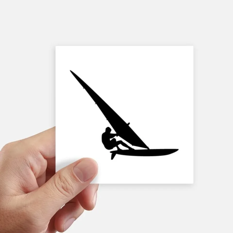 Portable Sports Surfing Sailboat Player Sticker Square Waterproof Stickers Wallpaper Car Decal