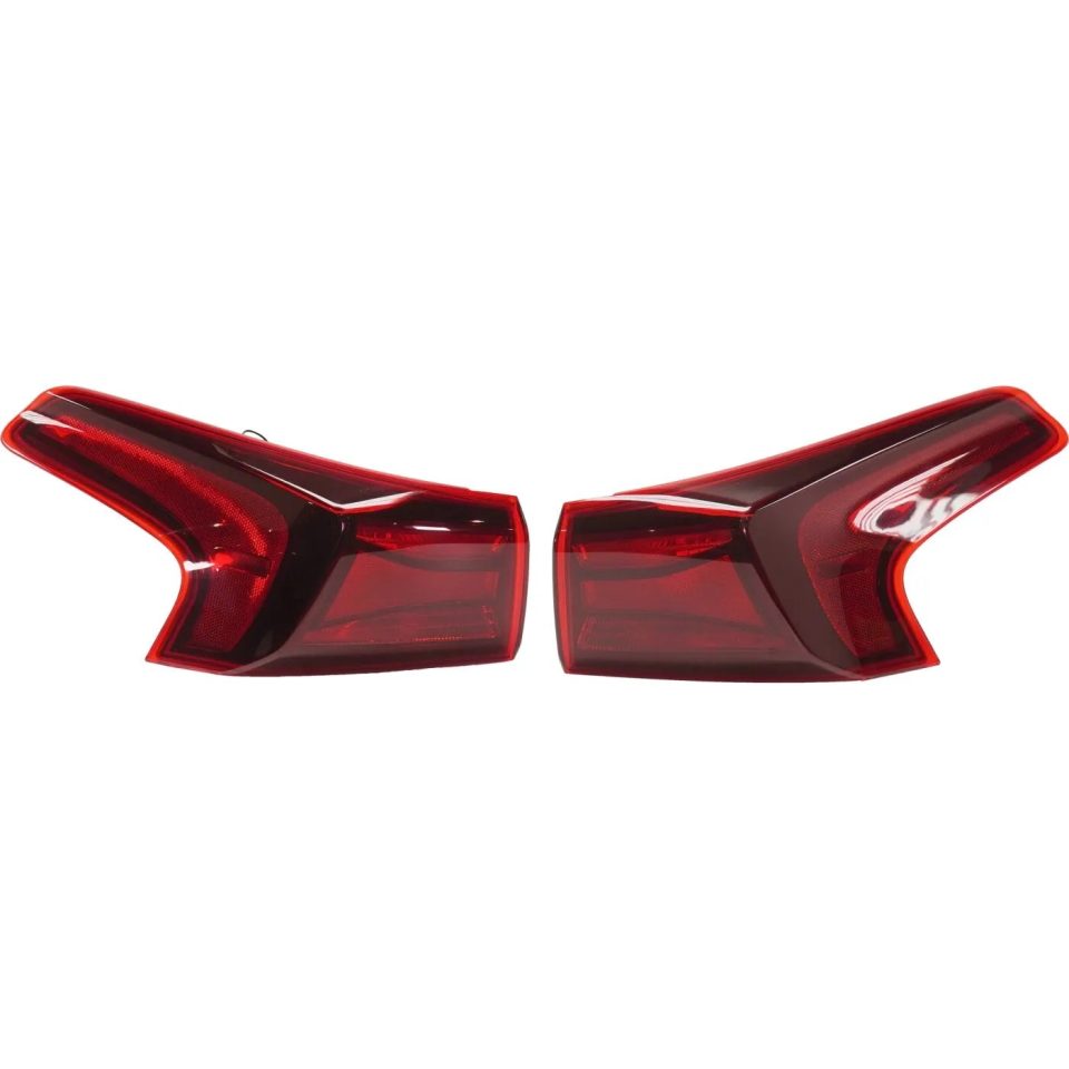 Cast Iron Tail Light Set For 2019-2020 Hyundai Santa Fe Left Right Outer Red Lens Halogen