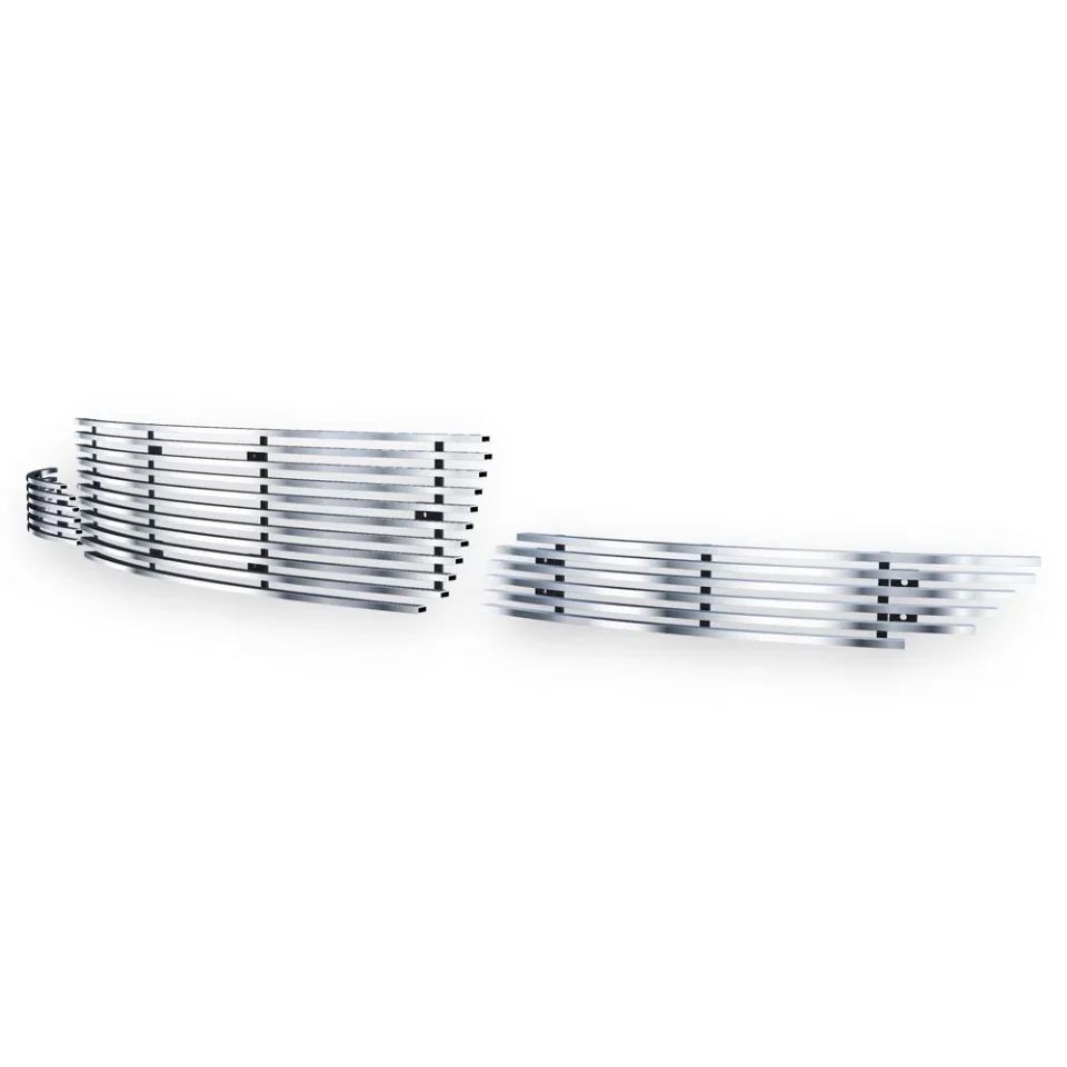 Premium Portable APS Compatible with Chevy Impala 2006-2013 LS LT Without Fog Light Lower Bumper Stainless Steel SS Silver Horizontal Billet Grille Insert C65749A