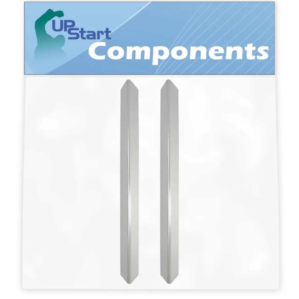Glass Leak-Proof 2-Pack BBQ Grill Heat Shield Plate Tent Replacement Parts for Weber 83880001 - Compatible Barbeque Stainless Steel Flame Tamer, Guard, Deflector, Flavorizer Bar, Vaporizer Bar, Burner Cover 24 1/2