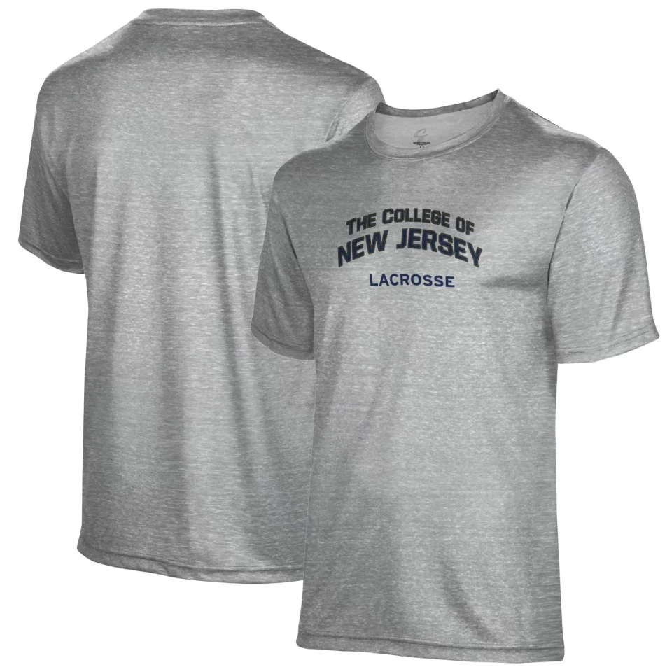 Select Cast Iron Men's Gray College of New Jersey Lions Lacrosse Name Drop T-Shirt