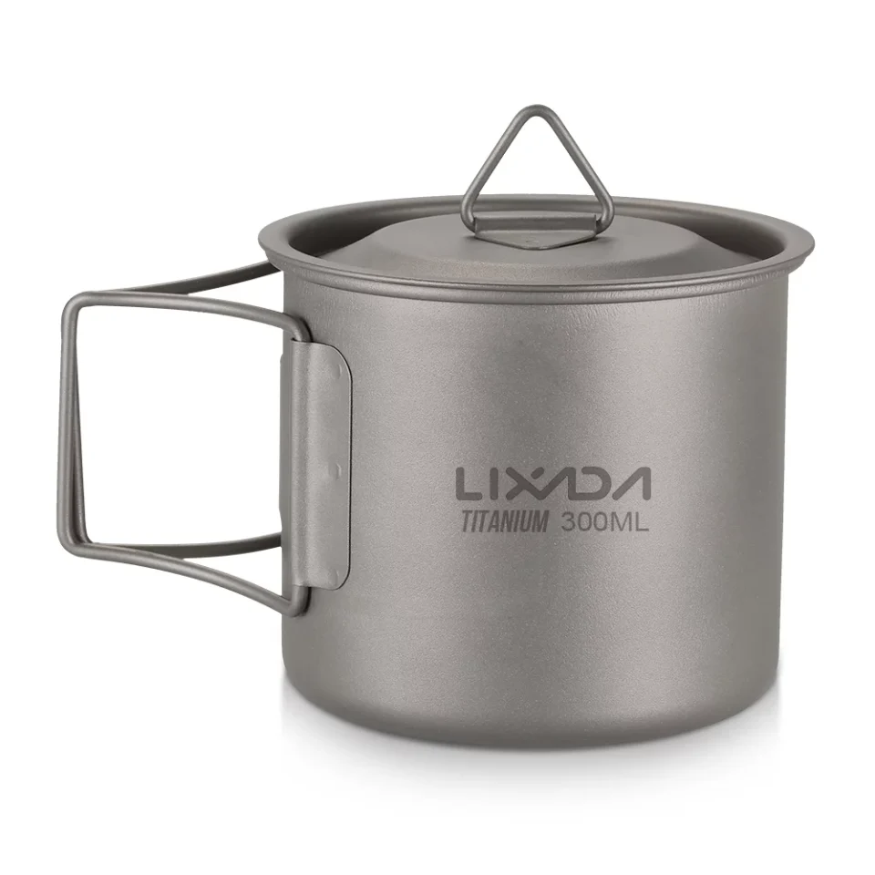 Frosted Dining Lixada UltralightCup Portable Camping Picnic Water Cup Mug with Foldable Handle 300ml / 350ml / 450ml / 550ml / 650ml / 750ml
