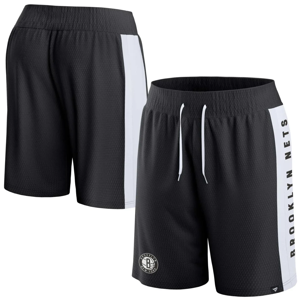 Cast Iron Men's Fanatics Branded Black Brooklyn Nets Referee Iconic Mesh Shorts