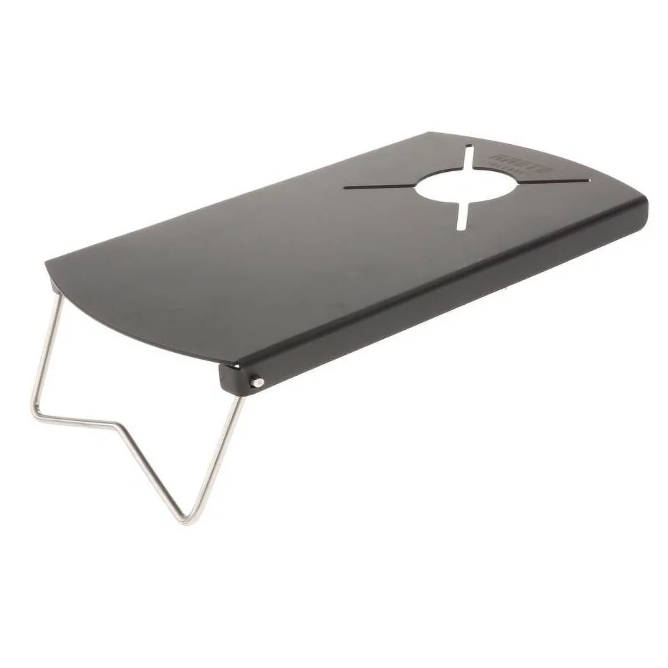 Glass Portable Camping Table, Aluminum Alloy Folding Split Gas Stand Holder Desk with Storage Bag for Picnic, Beach Dining &