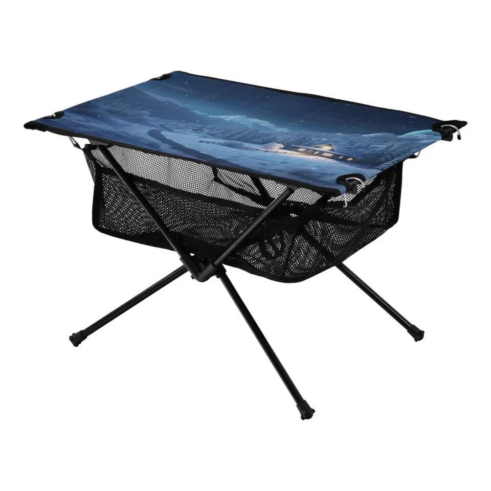 Multi-Purpose Winter Snow Camping Folding Table Portable Beach Table with Storage Bag Compact Picnic Table for Outdoor Travel Fishing BBQ