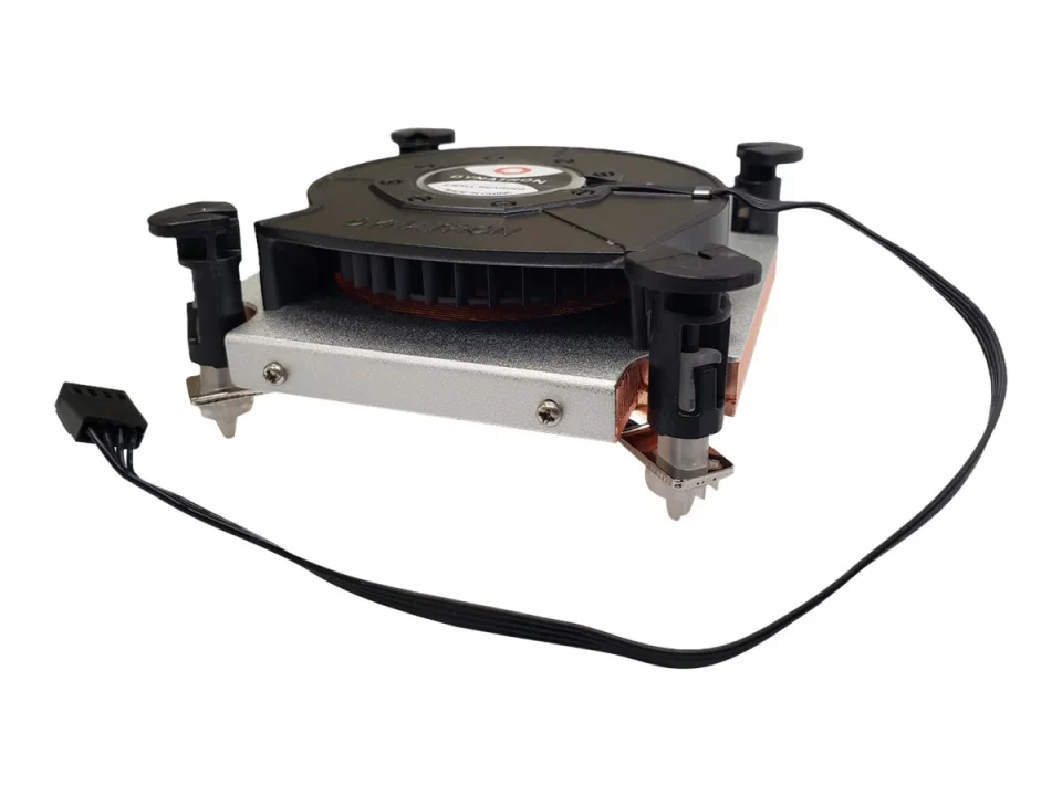 Easy-Clean Dynatron Q8 - Processor cooler - aluminum - (for: LGA1700) - copper base with skiving fins - 80 mm - 1U