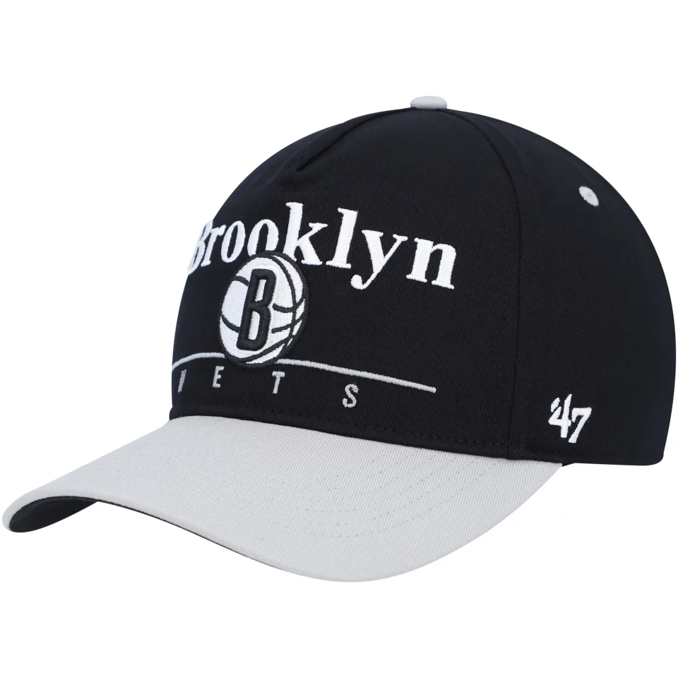 Dining Men's '47 Black/Gray Brooklyn Nets Super Hitch Adjustable Hat - OSFA