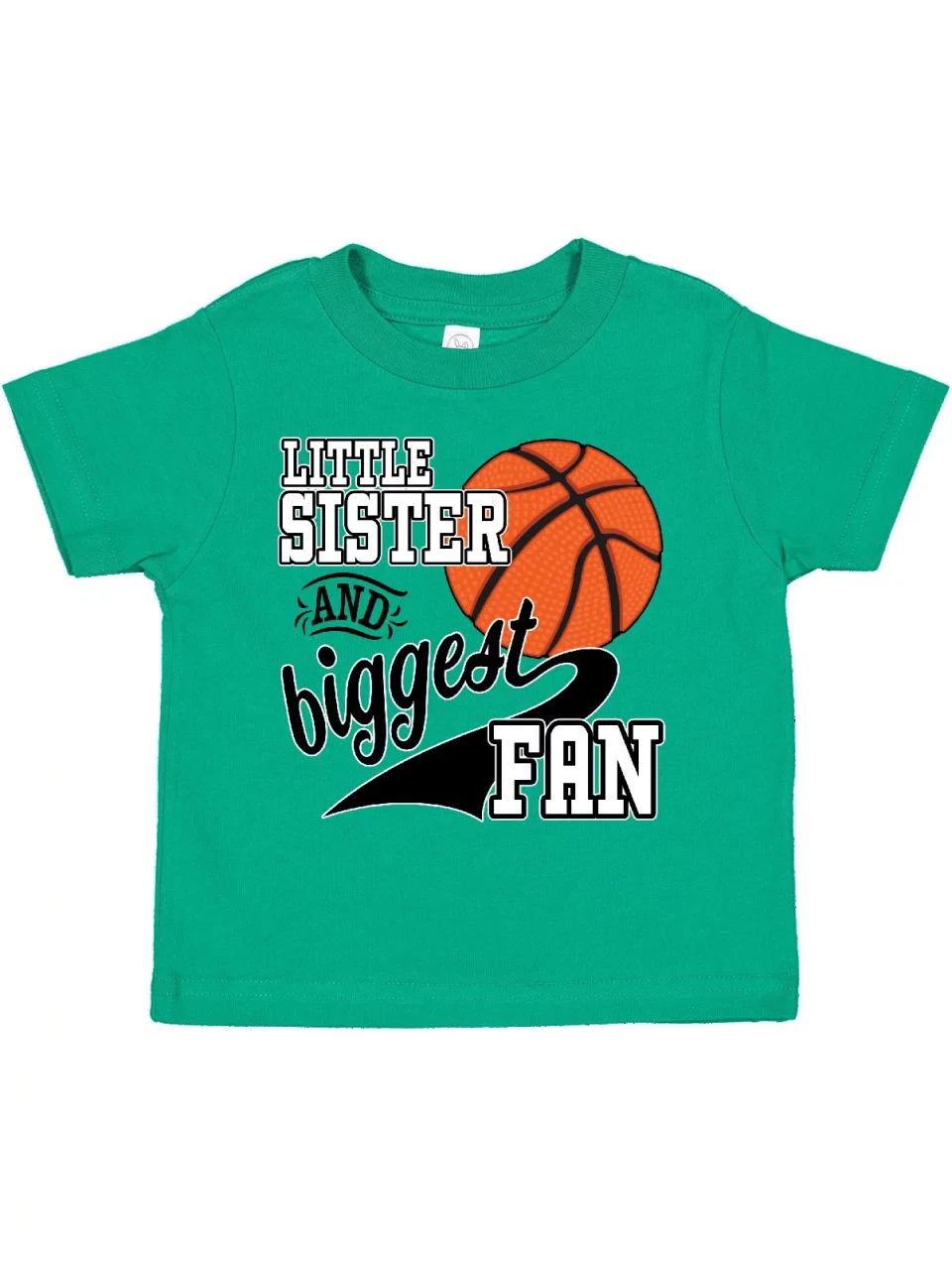Premium Inktastic Little Sister and Biggest Fan- Basketball Player Girls Toddler T-Shirt
