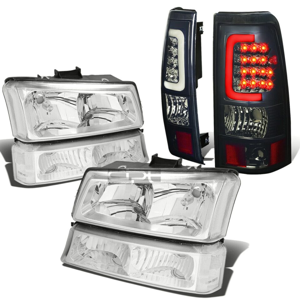 Long-Lasting 03-07 SILVERADO CHROME HEADLIGHT+CLEA
