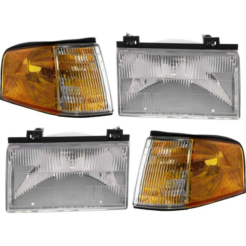 Matte Best-Selling New Auto Light Kit Driver & Passenger Side LH RH Ford Tempo Mercury Topaz 92-94