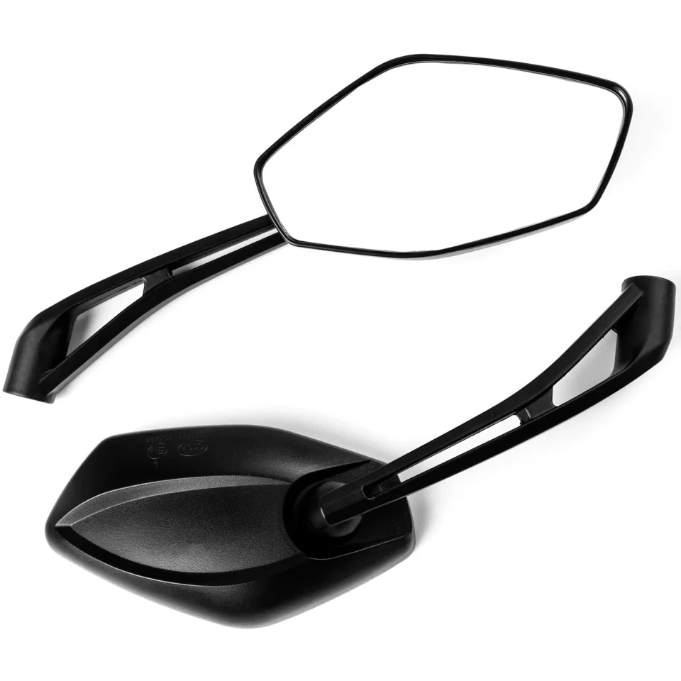 Premium Best-Selling Krator Universal Black Motorcycle Mirrors Compatible with Kawasaki Vulcan Classic Nomad Voyager Vaquero 1700