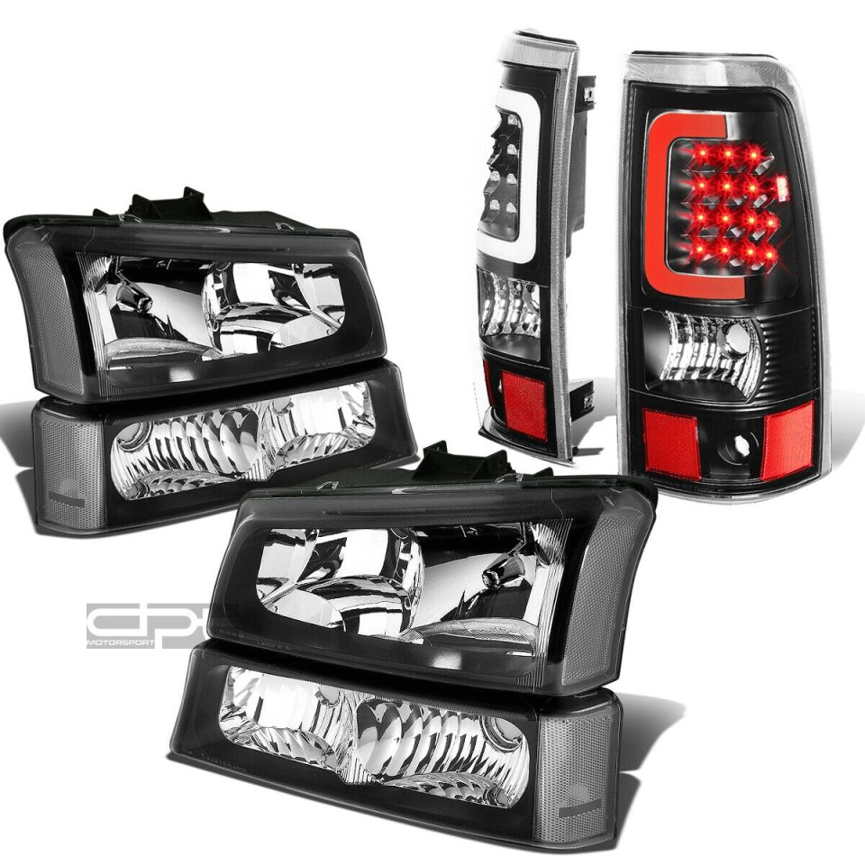 Eco-Friendly 03-07 SILVERADO BLACK HEADLIGHT+CLEA